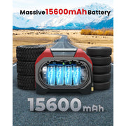 ETENWOLF Cordless Tire Inflator Portable Air Compressor 160 PSI with 15600 mAh Battery, Digital Display, LED Light, Red, S6SE