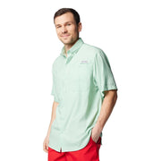 Columbia Sportswear Tamiami II Men's Short Sleeve Button-Down Shirt, Omni-Shade UPF 40 Sun Protection, Omni-Wick Moisture Management, Mint, 2XL, 128705