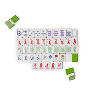 Joyc Brands Limited Edition Wildlife Mahjong Game Set, 160 Premium Melamine Tiles, 4 Tile Racks, Playing Mat, Storage Bags, Carry Tote