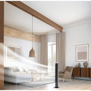 Lasko T42700 42 Inch  EcoQuiet 12-Speed DC Motor Tower Fan with Remote Control, Black