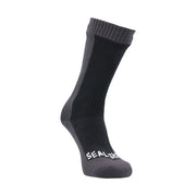 Sealskinz Cold Weather Waterproof Mid Calf Socks - Black/Grey - XL