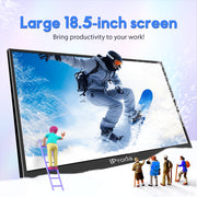 Iproda 739437497557 Portable Monitor, 18.5-Inch Full HD 1080P,