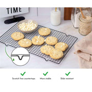 Mainstays Nonstick Carbon Steel Bakeware Cooling Rack, Black, 10 x 16 in, Set of 2, MS54100127934