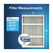 Filtrete HVAC Furnace Air Filter, 16x20x4 in, MPR 1900, MERV 13, Premium Allergen Bacteria and Virus Filtration, Pack of 2, UA00-4-1P-2EC
