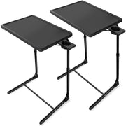 Pipishell HNTT29822 2 Pack Portable Foldable 6 Height & 3 Tilt Angles Adjustable TV Tray Table Set