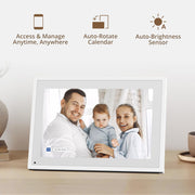 EKASN 10.1 Digital Calendar Chore Chart, 1080P FHD Interactive Touchscreen Smart Family Planner, White, TP10