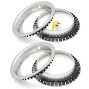 OxGord Beauty Trim Rings for 15 in Rally Wheels, 3 in Deep Dish, Chrome Plated Stainless Steel, 4 Pack WCTR-15-D3-SS