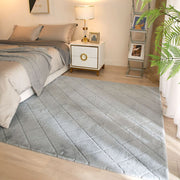 Better Homes & Gardens Diamond Faux Fur Bedroom Rug, Gray, 5 x 7 ft, Non-Slip Backing, Low Pile