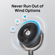 Dreo DWPF09 Quiet Osciallating Pedestal Fan, 8 Speeds, 3 Modes, 120 Degree + 120 Degree Oscillating Quiet Fan