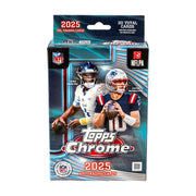Topps 2025 Chrome Football Hanger Box, 20 Cards with Rookie Cards, Autographs, Parallels