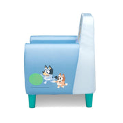 Delta Children Bluey Foam Chair, Vibrant Bluey and Bingo Graphics, Blue, Kids Seating for Ages 3+, Weight Capacity 100 lbs, Modern Wood Feet