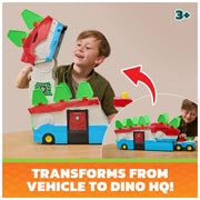 Spin Master PAW Patrol Dino Movie Dino Mobile Headquarters 2-in-1 Transforming Playset with Chase Figure, Vehicles, Lights and Sounds, 22-Inch 6076044
