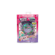 Sticki Rolls Sticki Bands Wearable Sticker Bracelet with 100 Mini Holographic Stickers, 5 Mystery Sticker Rolls, Multicolor
