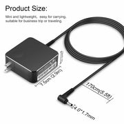 Coreykin Laptop Charger for Lenovo IdeaPad 330 and Flex 6-14 Series, 65W 45W Round Tip Power Supply, Black, 5.5 ft Cord, 65W BC-BK-ONE