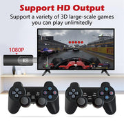 ZYTKWT K8 Video Game Console, 64GB Storage, 40,000+ Games, 40+ Emulators, 2.4G Wireless Controllers, 4K HDMI Output