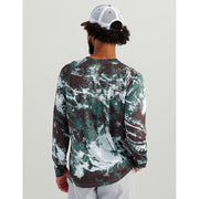 HUK Pursuit Pattern Crew Long Sleeve Athletic T-Shirt, Performance Fabric, Pluff Mud, 3XL, H1200610