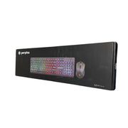 Periphio Rainbow Backlit Anti-Ghosting Keyboard with Adjustable Legs and Mouse