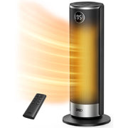 DREO DR-HSH027 Black Space Heater for Inside, 1500W Electric Heater with Dual-DC Motor