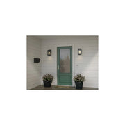 Progress Lighting Avec Wrenna Collection Farmhouse Matte Black Outdoor Wall Lantern with Clear Glass Shade