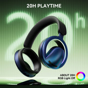 Veatool B16 Bluetooth Headphones, Wireless Open Ear, 20 Hours Playtime, Detachable Microphone, Blue