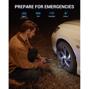 AVAPOW Portable Tire Inflator Air Compressor, 150 PSI, 8000 mAh Battery, Digital Pressure Gauge, Multi-Mode Emergency Light, AP18