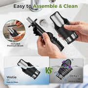 WETIE Cold Press Masticating Juicer with 200W Motor, Touch Screen, Adjustable Pressure, 3.54in Feed Chute, 99% Juice Yield, Silver, SJ9031