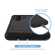 Onn Magnetic Compatible Rugged Phone Case with Kickstand for Samsung Galaxy S26, Black, Navy Blue, RXBG2636022319