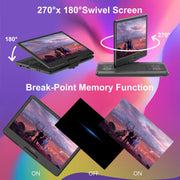 DR. J Professional P2 14 Inch Portable DVD Player with Swivel Screen and Remote Control, Black