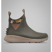 Columbia Dry Tortugas Men's Waterproof Deck Boot, Vulcanized Rubber Upper, Omni-Grip Outsole, Deep Olive/Cedar, 8.5 M, 2128021313