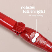 The Beachwaver Co. B-Series Ceramic Rotating Curling Iron, 1.25 in Barrel, Pink Glitter, BW17H1