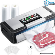 Aeitto VS9313 Vacuum Sealer 130W 10-in-1 Functions Double Heat Seal Built-in Cutter Stainless Steel