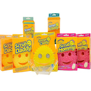 Scrub Daddy Kitchen & Home Starting Lineup Cleaning Sponge Bundle, Non-Scratch, Multicolor, 7 Count - Material: Flex Texture