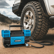 Kohree 12V Dual Cylinder Tire Inflator, Heavy Duty Air Compressor, 150 PSI, 12.35 ft/Min, Metal Shell, Portable for Offroad Truck RV 4x4 Vehicles, KR4133-WR