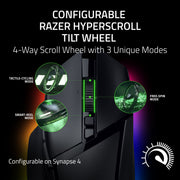Razer Basilisk V3 Pro 35K Wireless Ergonomic Gaming Mouse with HyperScroll Tilt Wheel, 13 Customizable Controls, Chroma RGB Lighting, Black