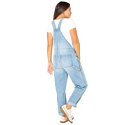 Celebrity Pink Women's Boyfriend Cuffed Denim Overall, Relaxed Fit, Adjustable Straps, Light Wash, Sizes XS-XXXL, CJ80426FB26W