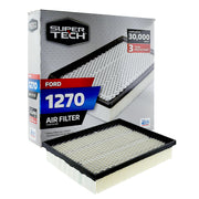 Super Tech 1270 Engine Air Filter with High Efficiency Paper Media and Durable Plastic Frame for Ford Edge and Fusion