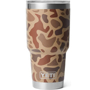 YETI 21071505953 Rambler 30 oz Tumbler, Stainless Steel, Vacuum Insulated with MagSlider Lid, Wetlands Camo