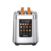 Mecity Touch Screen Toaster, 2 Slice, 5 Browning Levels, 8 Bread Programs, Automatic Lift, Keep Warm Function, Stainless Steel, 1200W