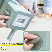 FANGNISN Rotary Cheese Grater, Hand Crank Multi-Purpose Vegetable Shredder with 3 Replaceable Stainless Steel Blades, Green