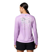 Columbia Tidal PFG Fish Star Long-Sleeve Shirt for Ladies - Hydrangea/Fish Star Marlin - XL