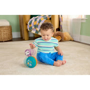 Fisher-Price Crawling Musical Purple Monkey Ball Infant Developmental Toy with Dual Play Modes, Batteries Included, JLB95
