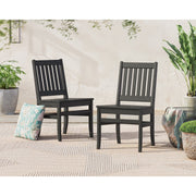 Better Homes & Gardens PK02-BH1160-V1-BL Southlake Outdoor Dining Side Chair (2 Chairs), All-Weather HDPE, Patio Seat, Black