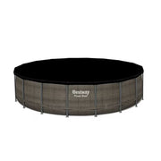 Bestway 561DYE Power Steel Round Above Ground Pool Set, 18' x 48