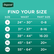 Depend 54196 Fresh Protection Adult Incontinence Underwear for Women, Maximum Absorbency, Small, Blush, 80 Count