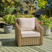 Better Homes & Gardens Outdoor Deep Seat Cushion, 24 x 24 in, 2-Piece Set, Beige, CertiPUR-US Foam Core, Fade Resistant