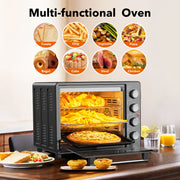HOMSHADE CZ32C-ML 34 QT Super-Large Air Fryer Toaster Oven Combo, 5 Functions, Black