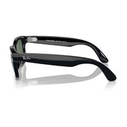 Ray-Ban Meta Wayfarer Smart Glasses, Shiny Black Frame, G-15 Green Lenses, 12 MP Ultra-Wide Camera, Open-Ear Audio, Bluetooth Connectivity