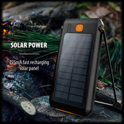 ToughTested Solar Charger IP44 Waterproof Rugged Power Bank