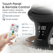 TouHeart Electric Baby Swing for Infant with 5-Speed Sway, Vibration, Remote Control, 10 Lullabies, Black, S8031