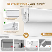 Grandekor No Drill No Tools Blackout Roller Shades - 36